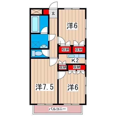 スカイハイツビルの物件間取画像